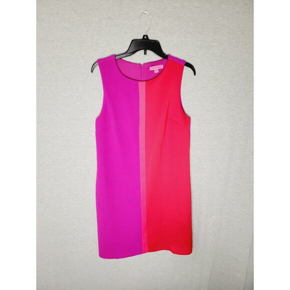 Betsey Johnson Bright Color Colorblock A Line Knee Length Sleeveless Dress 8 - Picture 1 of 12